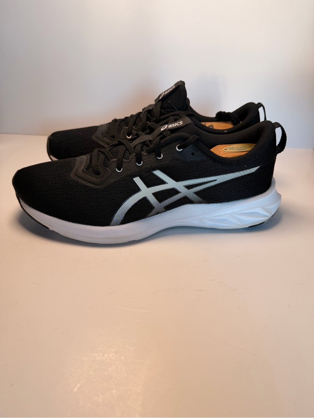 ASICS Black Athletic Running Shoes with White Midsole
